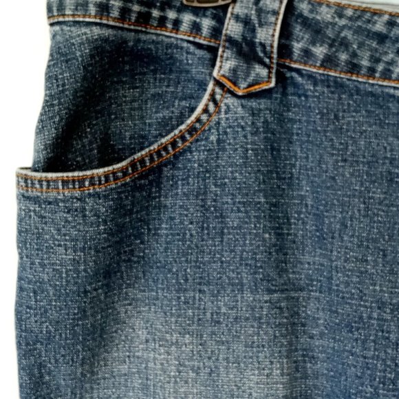 Clere Jeans Wm's 16 Straight Leg Bootcut Cotton Blend Stretch Med-Dk wash VGC - Picture 7 of 9